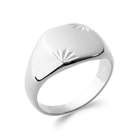 Chevalière Argent Rhodié Éclat