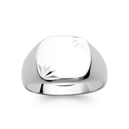 Chevalière Argent Rhodié Éclat