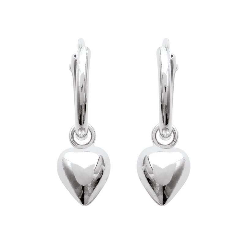 Créoles Cœur Argent 925