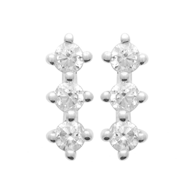 Boucles d'Oreilles Puces Alignement Scintillant