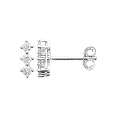 Boucles d'Oreilles Puces Alignement Scintillant