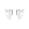 Boucles d'Oreilles Demi-Créoles Scintillantes Argent Rhodié