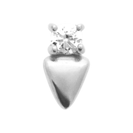 Piercing Pointe Scintillante Argent et Titane