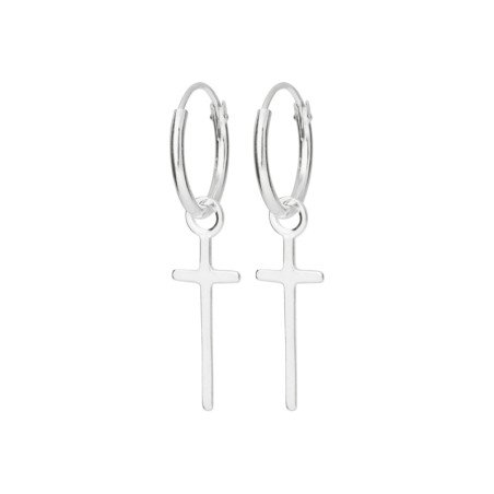 Créoles Croix Argent 925