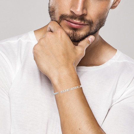 Bracelet Chaîne Figaro en Argent 925 | Kara Bijoux