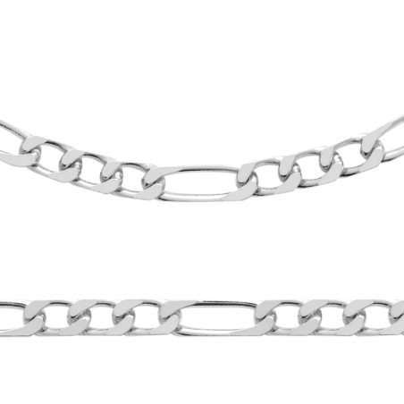Chaîne Figaro Maille Alternée en Argent 925