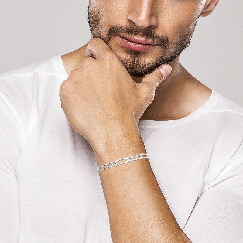 Bracelet chaîne Figaro en argent 925