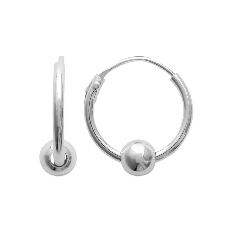 Créoles Argent 925 avec Bille