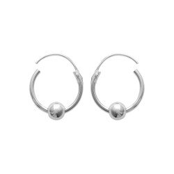 Créoles Argent 925 avec Bille - Bijoux Kara Bijoux