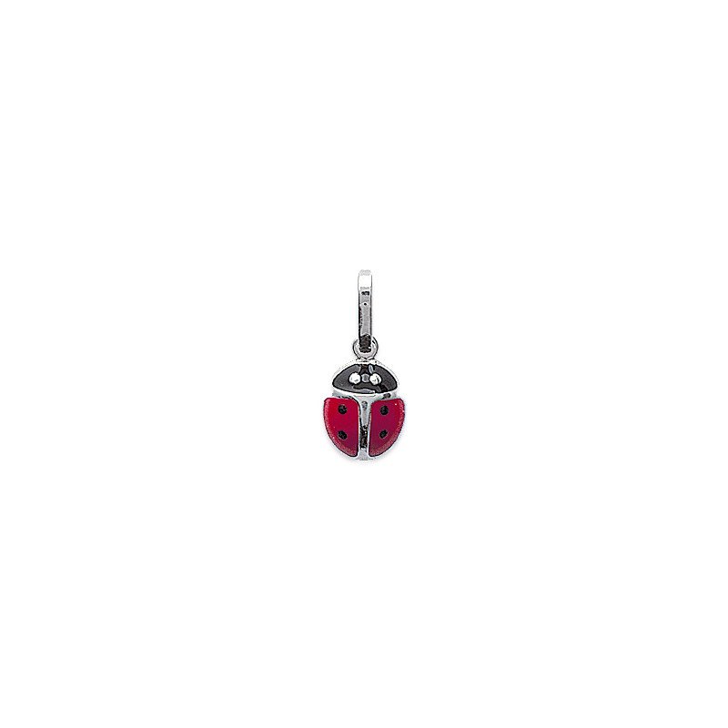 Pendentif Coccinelle Laquée en Argent 925