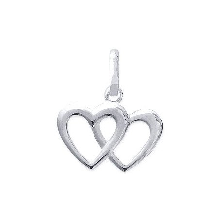 Pendentif Cœurs Entrelacés Argent 925 - Kara Bijoux