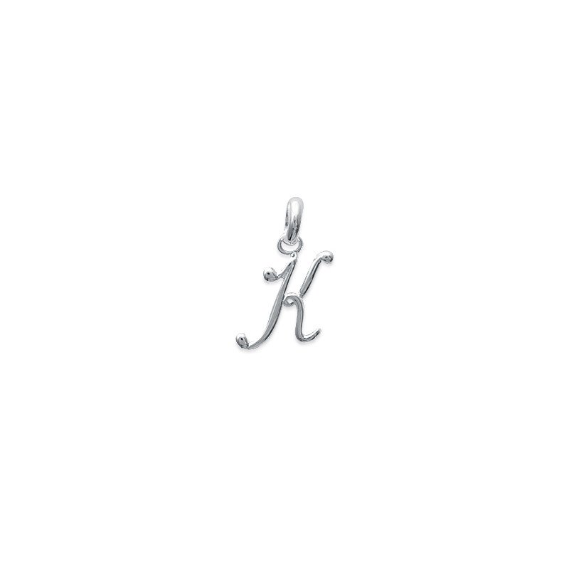Pendentif Lettre K Argent 925 Script