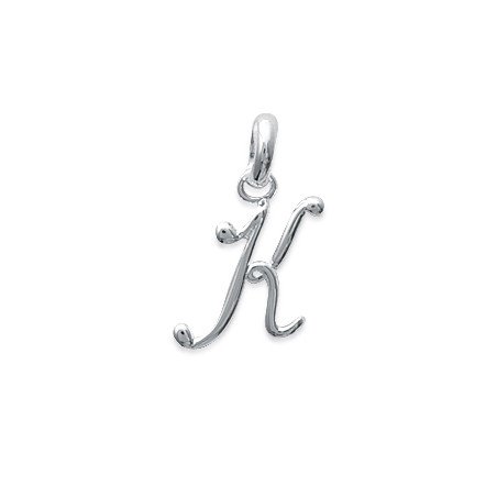 Pendentif Lettre K Script en Argent 925 | Kara Bijoux