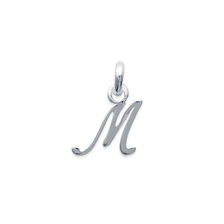 Pendentif Lettre M Scripte Argent 925 - Kara Bijoux