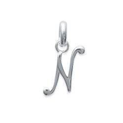 Pendentif Initiale N en Argent 925 - Bijoux Kara