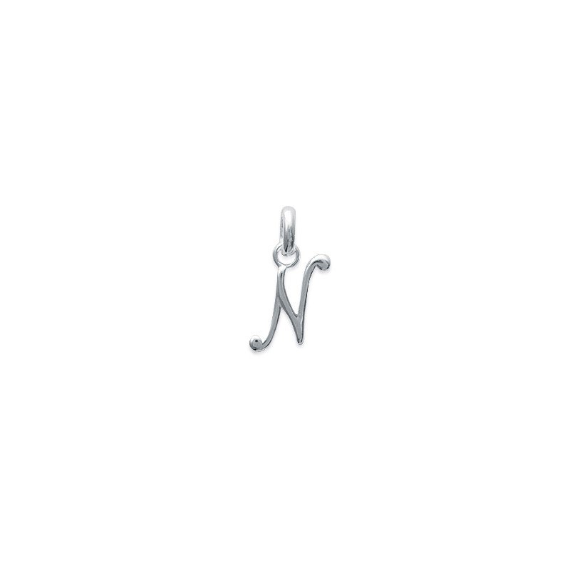 Pendentif Initiale N en Argent 925