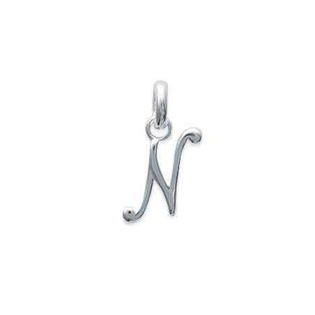 Pendentif Initiale N en Argent 925 - Bijoux Kara