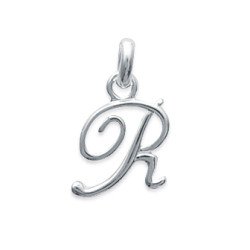 Pendentif Initial R Cursive Argent 925 | Kara Bijoux