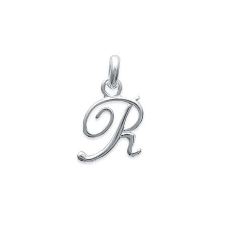 Pendentif Initial R Cursive Argent 925 | Kara Bijoux