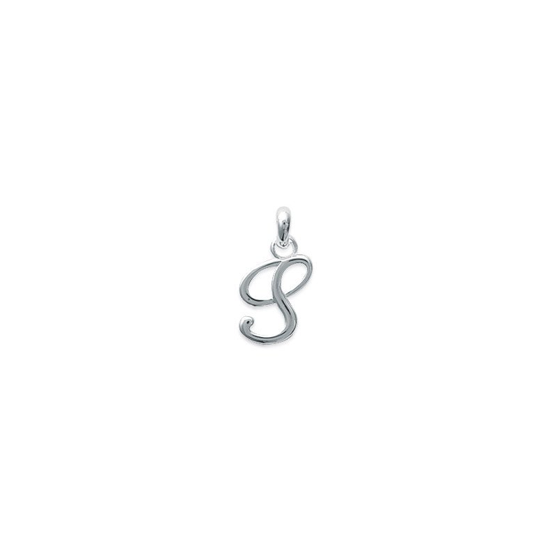 Pendentif Lettre S en Argent 925