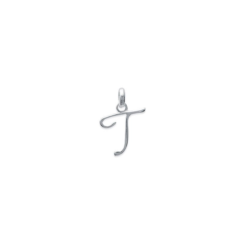Pendentif Lettre T en Argent 925