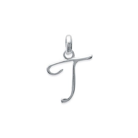 Pendentif Lettre T Argent 925 - Bijoux Initiale Kara Bijoux