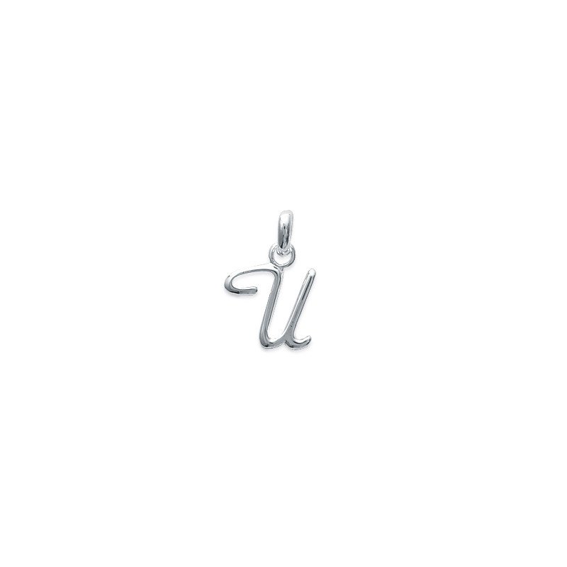 Pendentif Lettre U Cursive Argent 925