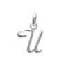 Pendentif Lettre U Cursive en Argent 925 - Kara Bijoux
