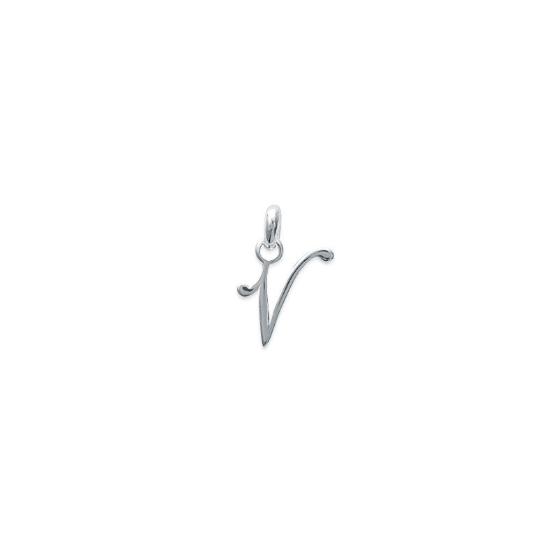 Pendentif Lettre V en Argent 925