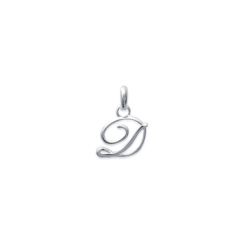 Pendentif Lettre D en Argent 925