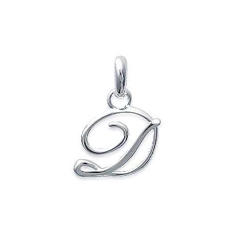Pendentif Lettre D Argent 925 - Bijou Initial Élégant