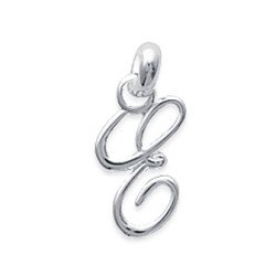 Pendentif Lettre 'e' Argent 925 | Bijou Initiales Kara Bijoux