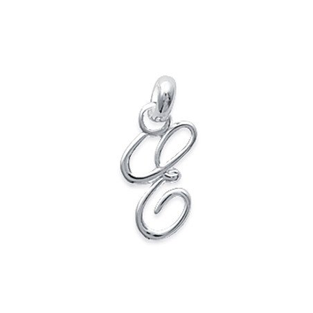 Pendentif Lettre 'e' Argent 925 | Bijou Initiales Kara Bijoux