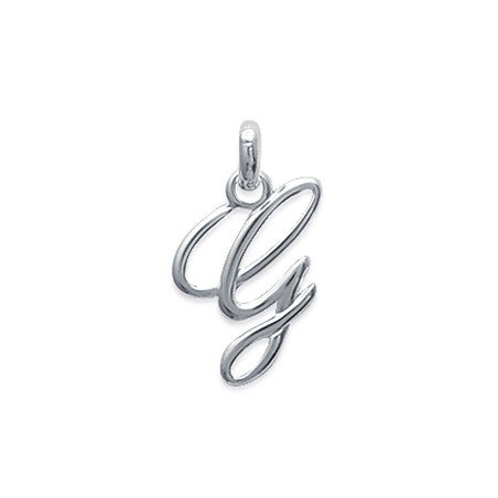 Pendentif Lettre g Cursive en Argent 925 - Kara Bijoux