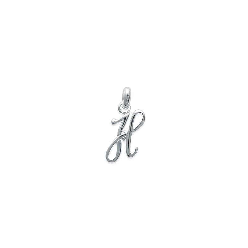 Pendentif Lettre H Cursive Argent 925