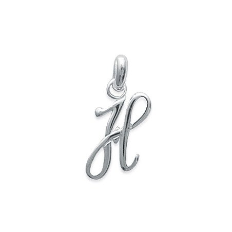 Pendentif Argent 925 Lettre H Cursive - Kara Bijoux