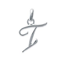 Pendentif Lettre T Élégante en Argent 925 | Kara Bijoux