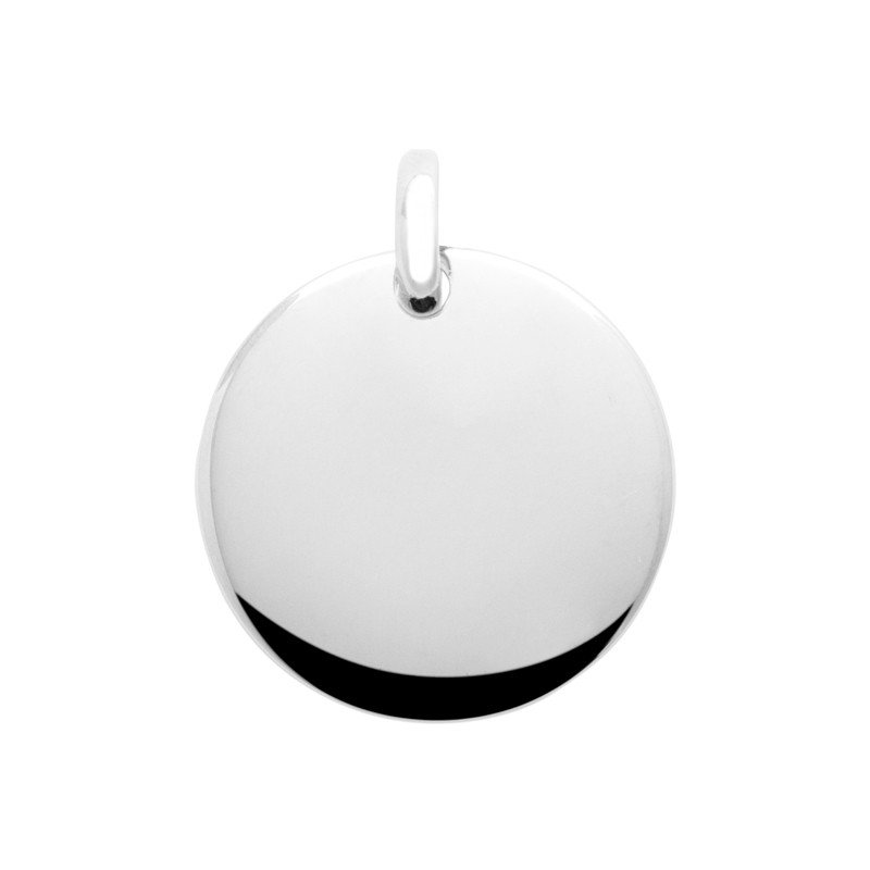 Pendentif Disque Poli en Argent 925
