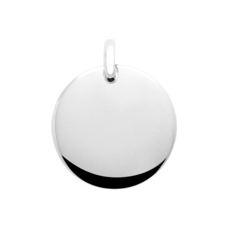 Pendentif Disque Poli en Argent 925