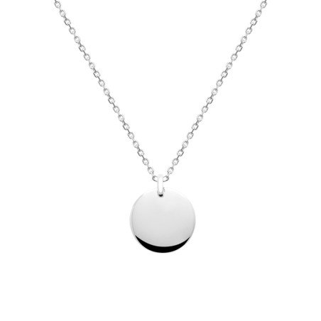 Pendentif Disque Poli en Argent 925