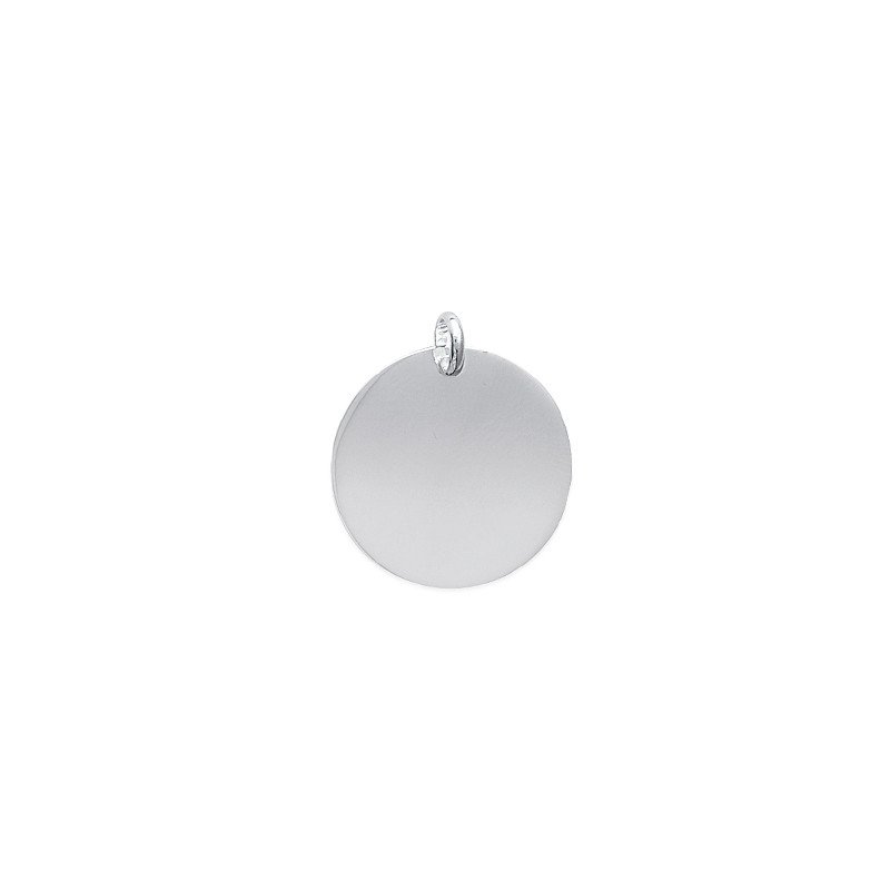 Pendentif Rond Poli en Argent 925
