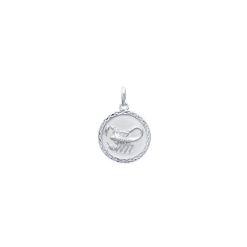 Pendentif Zodiaque Scorpion Argent Rhodié