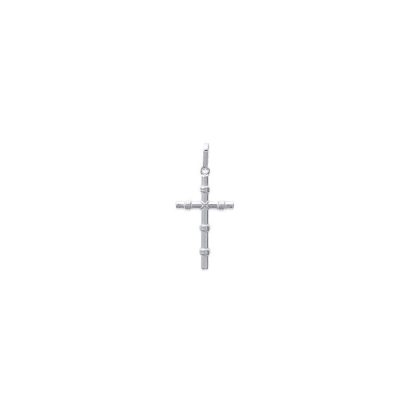 Pendentif Croix Texturée Argent 925