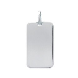 Pendentif Plaque Lisse Argent 925 - Bijoux Kara Bijoux