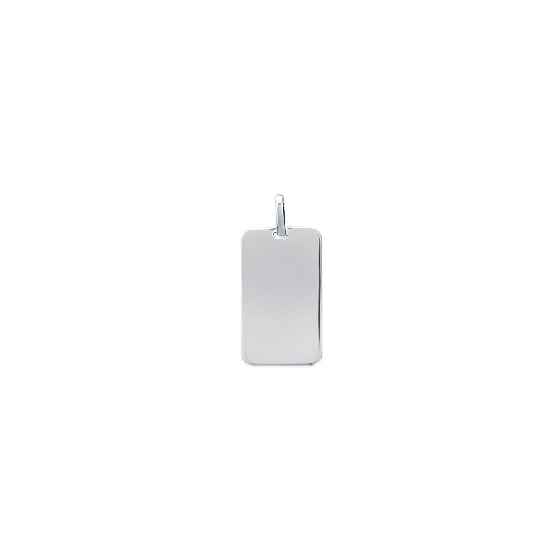 Pendentif Plaque Lisse Argent 925
