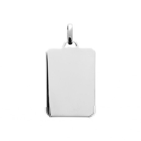 Pendentif Plaque Lisse Argent 925
