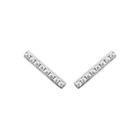 Boucles d'oreilles Barrette Oxydes de Zirconium Argent 925 Rhodié