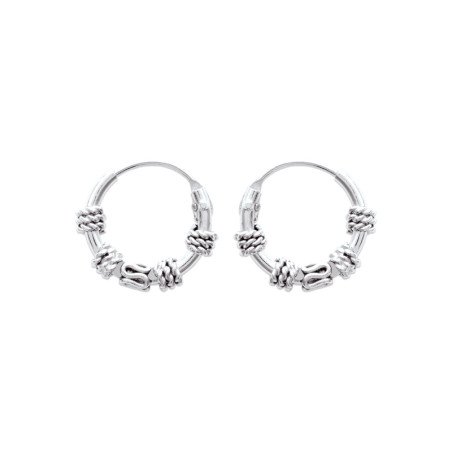 Créoles Argent 925 Ornées de Nœuds - Kara Bijoux