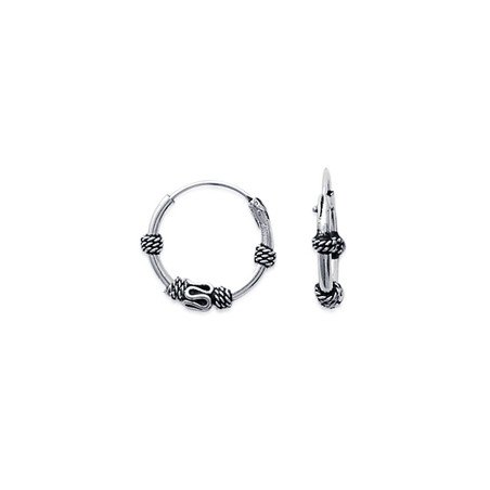 Créoles Argent 925 Détails Tressés | Bijoux en Ligne Kara Bijoux