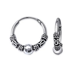 Créoles Argent 925 Ornées de Motifs Stylisés - Kara Bijoux